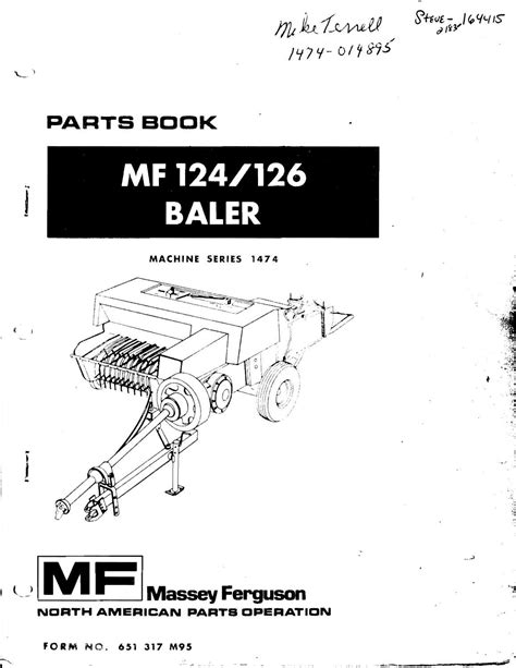 massey ferguson 124 baler parts manual Kindle Editon