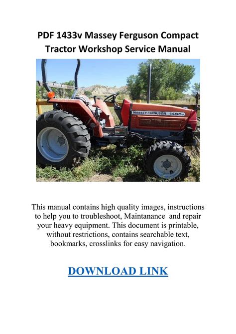 massey ferguson 1433v service manual pdf Reader