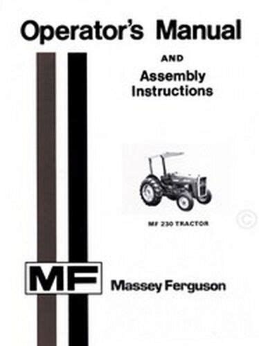 massey ferguson 230 owners manual Kindle Editon