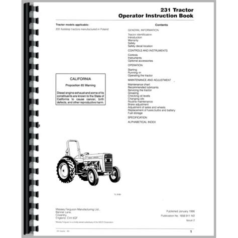 massey ferguson 231 operators manual Kindle Editon