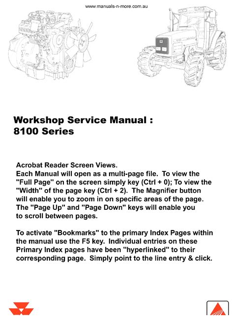 massey ferguson 8140 tractor shop manual PDF