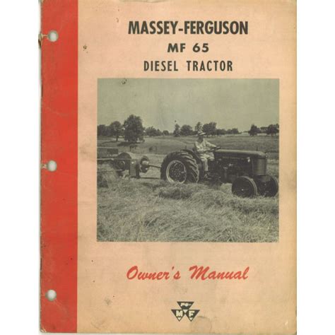 massey ferguson mf 65 operators manual PDF