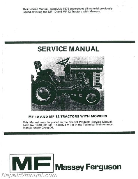 massey ferguson repair manual download PDF