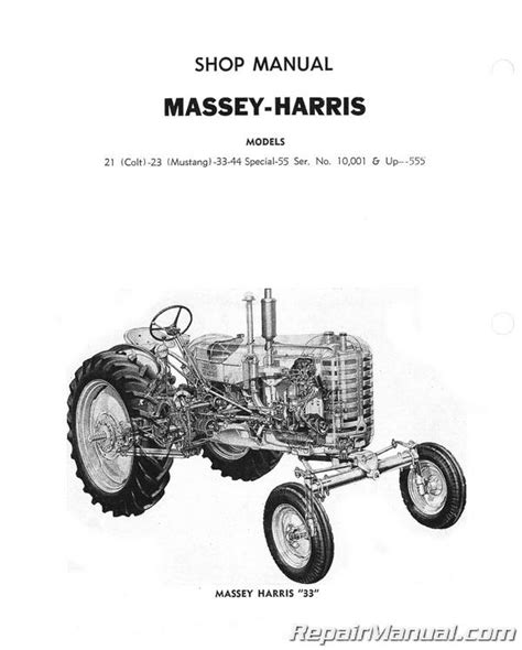 massey harris mh model 44 special tractor shop workshop repair manual   download * Ebook Kindle Editon