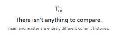 Master And Catalog Are Entirely Different Commit Histories