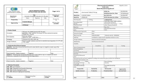 master batch production record sample Reader