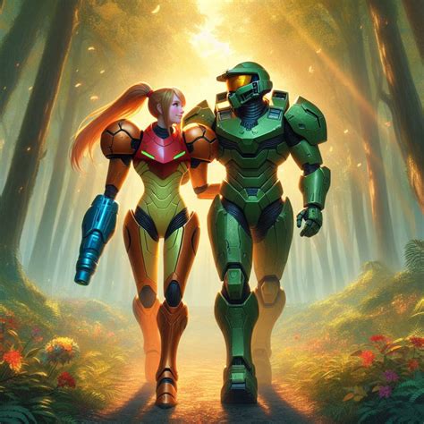 master chief and samus aran