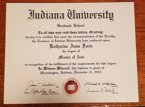 master degree diploma