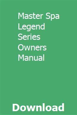 master spa manual 2002 PDF