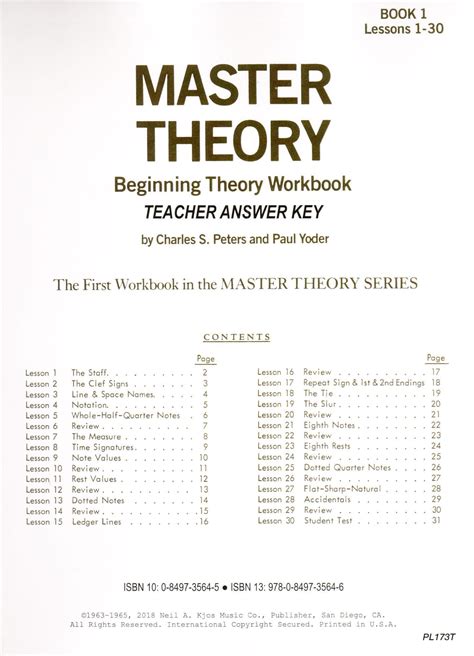 master theory book 1 answer key Ebook PDF