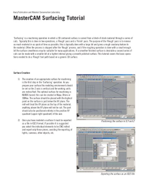 mastercam user manual surfacing 9 Epub