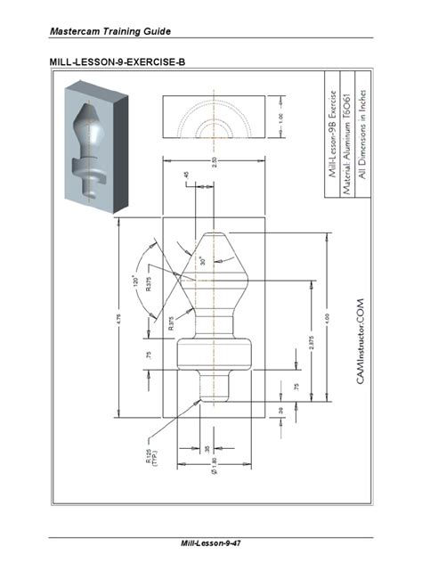 mastercam x3 training guide mill lesson 9 suface Doc