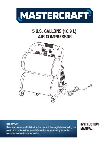 mastercraft 5 gallon compressor manual Kindle Editon