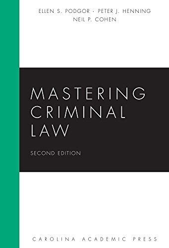 mastering criminal law second edition PDF