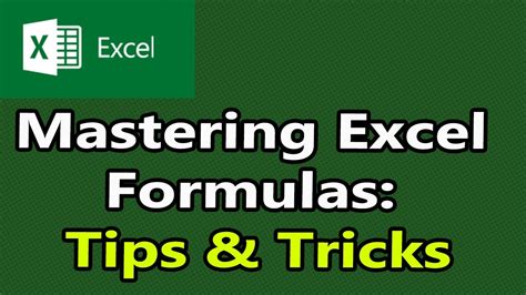 mastering excel formula tips and tricks PDF