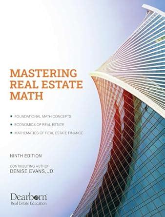 mastering real estate mathematics mastering real estate mathematics Epub