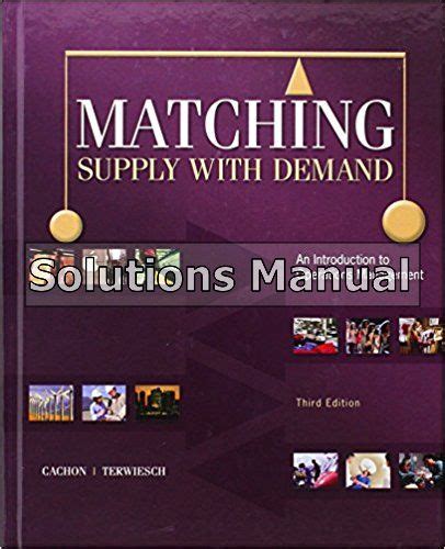 matching supply with demand solutions manual Reader