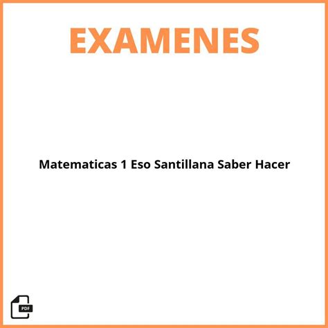 matematicas saber hacer 1 eso santillana Kindle Editon