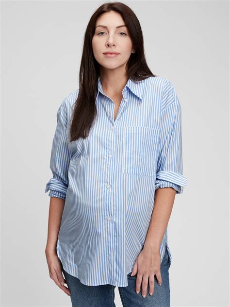 maternity button shirt