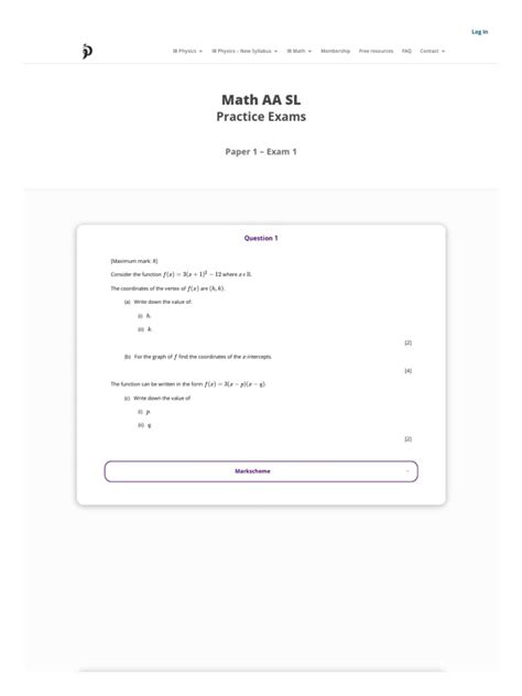 math ib sl 2012 paper 1 Kindle Editon