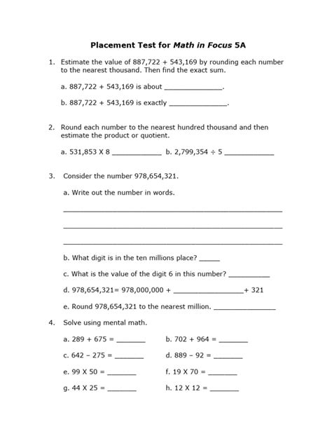 math in focus 5a answer key Epub