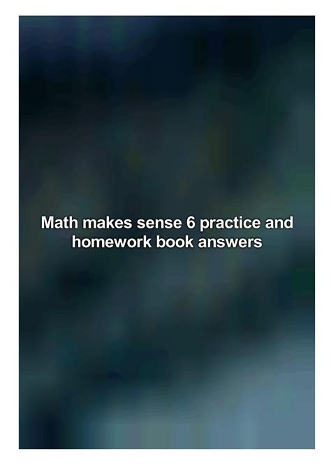 math makes sense 6 answers Kindle Editon