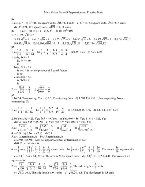 math makes sense 9 answer key Doc