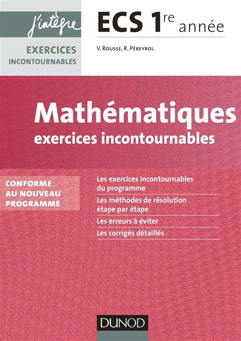 math matiques exercices incontournables ecs ann e Kindle Editon