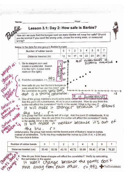 math medic lesson 3.2 ap statistics answer key