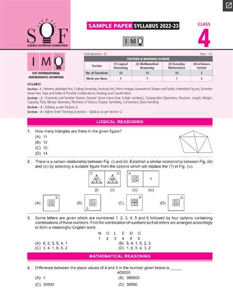 math question paper for class 4 Reader