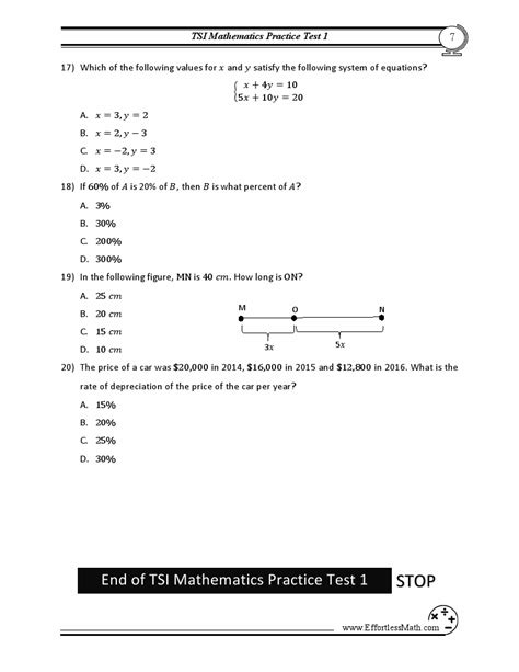math tsi practice questions