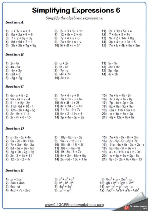 math worksheets for grade 8 with answers Reader