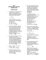 mathcounts 2007 chapter sprint round PDF