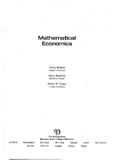 mathematical economics baldani solutions manual Epub