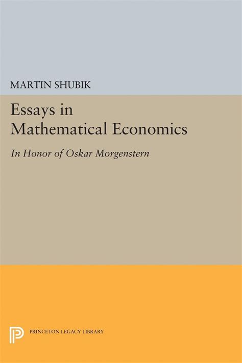 mathematical economics morgenstern princeton library Doc