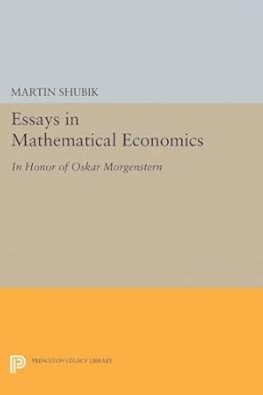 mathematical economics morgenstern princeton library Doc