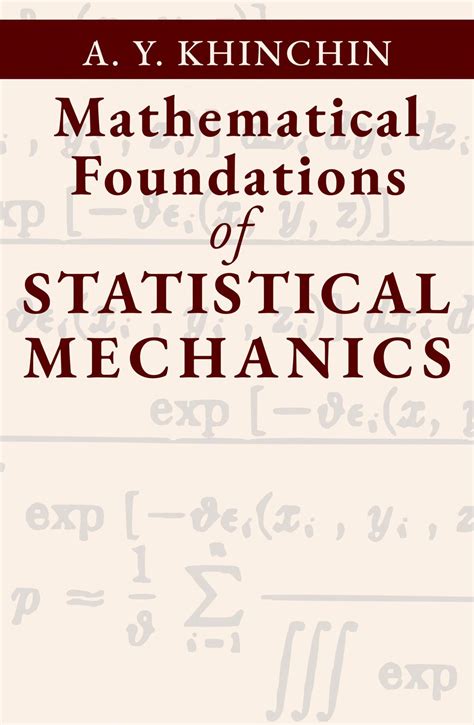 mathematical foundations of statistical mechanics Epub