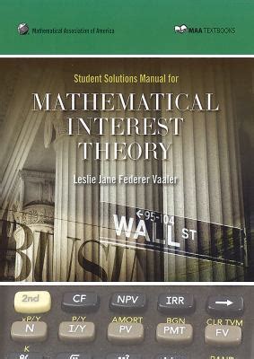 mathematical interest theory solution manual Epub