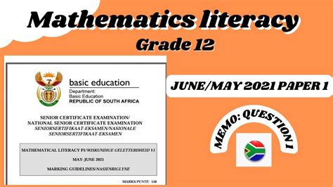 mathematical literacy grade 12 paper 1 Reader