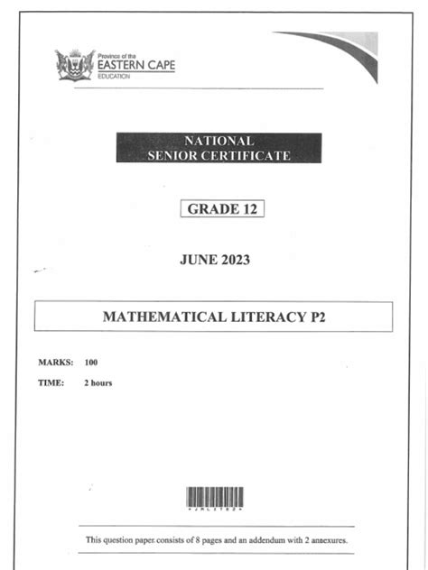 mathematical literacy ncs paper 2 Epub
