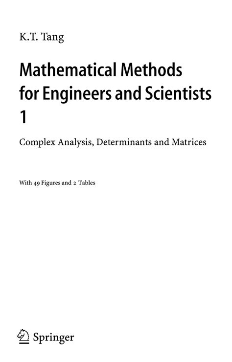 mathematical methods for scientists and engineers solutions Epub