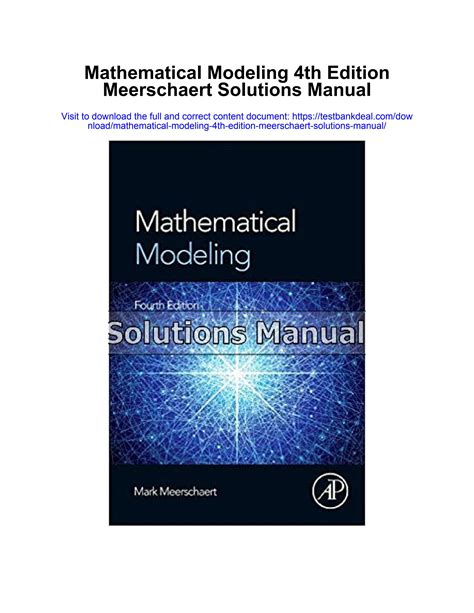 mathematical modeling meerschaert solutions Reader