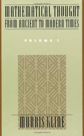 mathematical thought from ancient to modern times vol 1 Epub