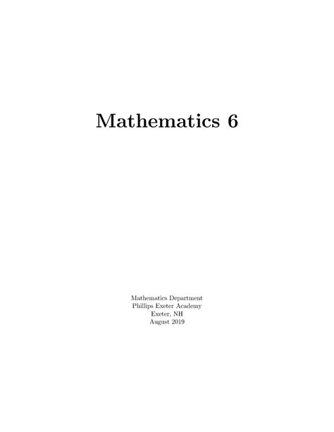 mathematics 2 phillips exeter academy Kindle Editon