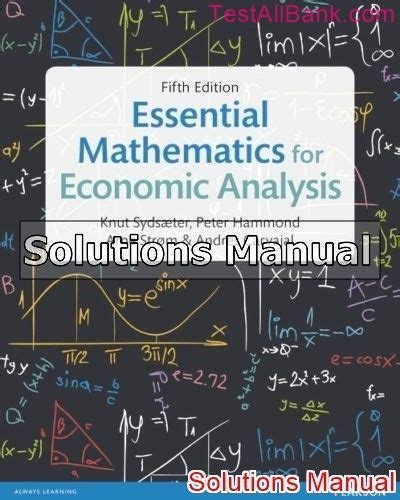 mathematics for economic analysis solution manual Kindle Editon