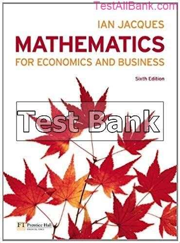 mathematics for economics and business 6th edition Epub