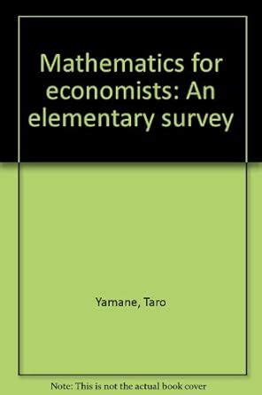 mathematics for economists an elementary survey Doc