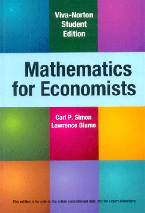 mathematics for economists simon and blume solutions manual Ebook Kindle Editon