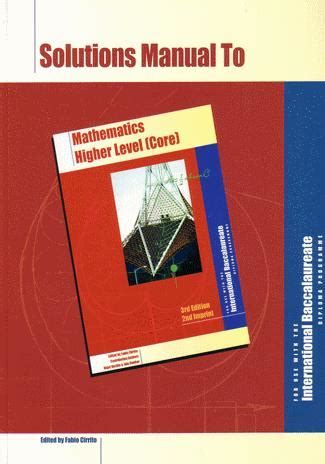 mathematics higher level core solutions manual pdf PDF