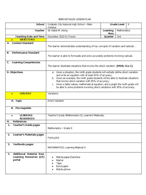 mathematics lesson plans grade 9 gauteng province Reader